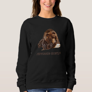 Jefferson County Brown Grizzly Bear In Snow Washin Sweatshirt