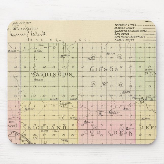 Jefferson County, Nebraska Mouse Pad (Front)