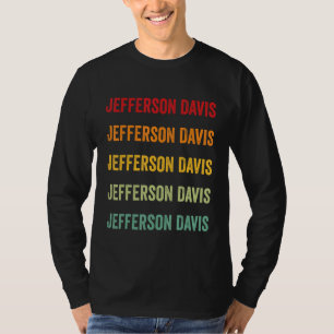 Jefferson Davis County Mississippi Rainbow Text De T-Shirt