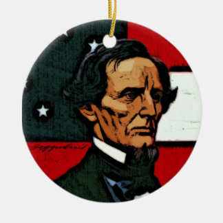 Jefferson Davis, President of the Confederacy Ceramic Ornament