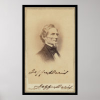 Jefferson Davis Signed Card 1860