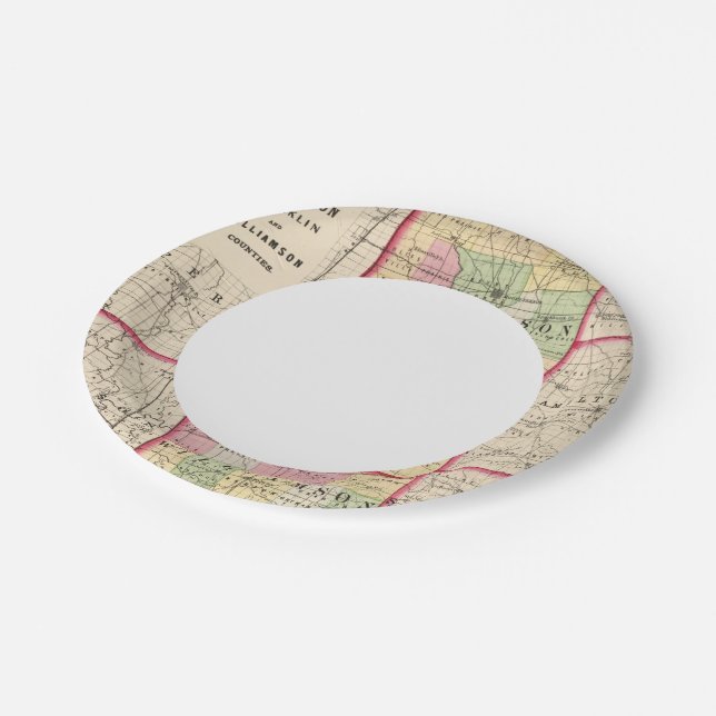 Jefferson, Franklin, Williamson counties Paper Plate (Angled)
