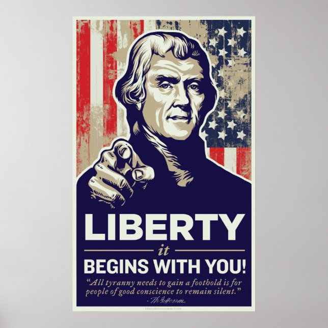 Jefferson Liberty Begins With You Print (Front)