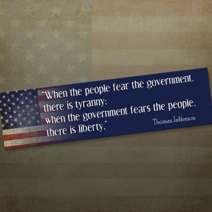 Jefferson: Liberty vs. Tyranny Bumper Sticker