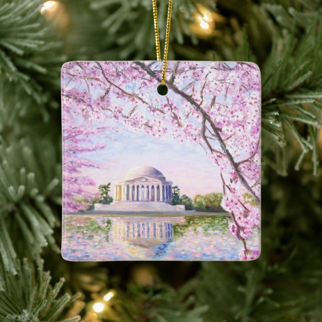 Jefferson Memorial Cherry Blossoms Ornament (Tree)