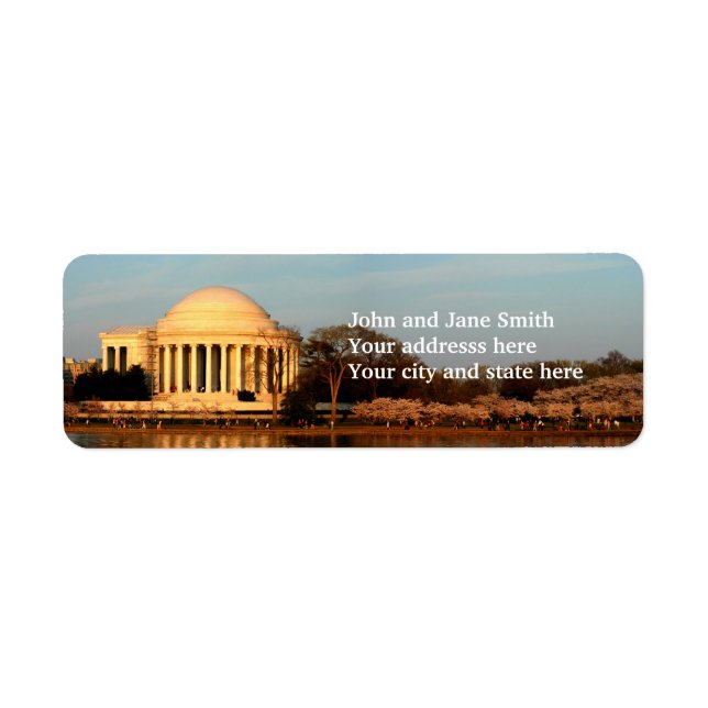 Jefferson  memorial return address label (Front)