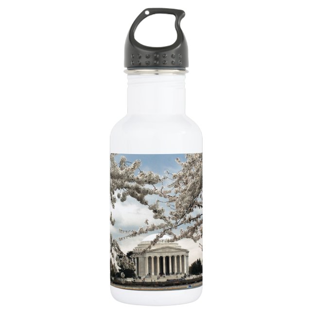 Jefferson Memorial Washington DC Cherry Blossoms 532 Ml Water Bottle (Front)