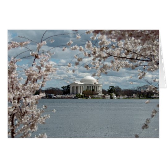 Jefferson Memorial with Cherry Blossoms Card