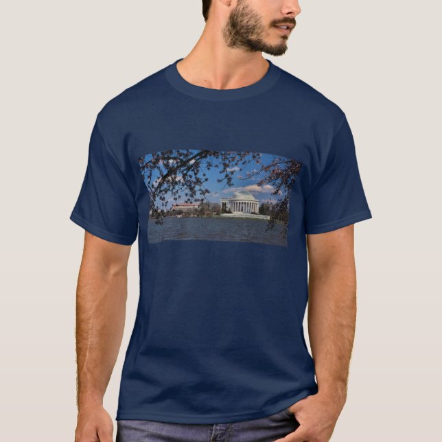 Jefferson Memorial with Cherry Blossoms T-Shirt (Front)