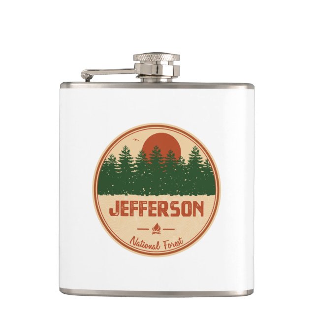 Jefferson National Forest Hip Flask (Front)