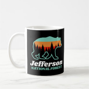 Jefferson National Forest Virginia VA Bear Retro Coffee Mug