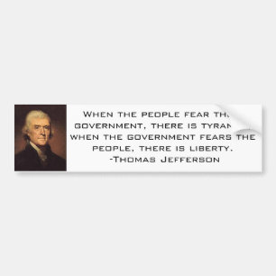 Jefferson Quote 2 Bumper Sticker