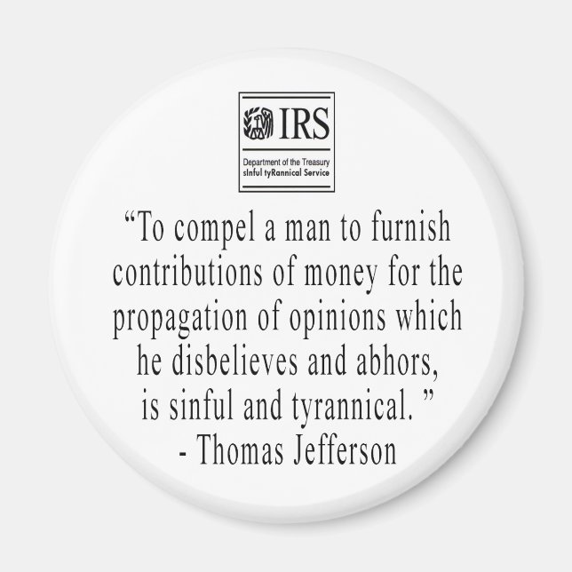 Jefferson Quote magnet (Front)