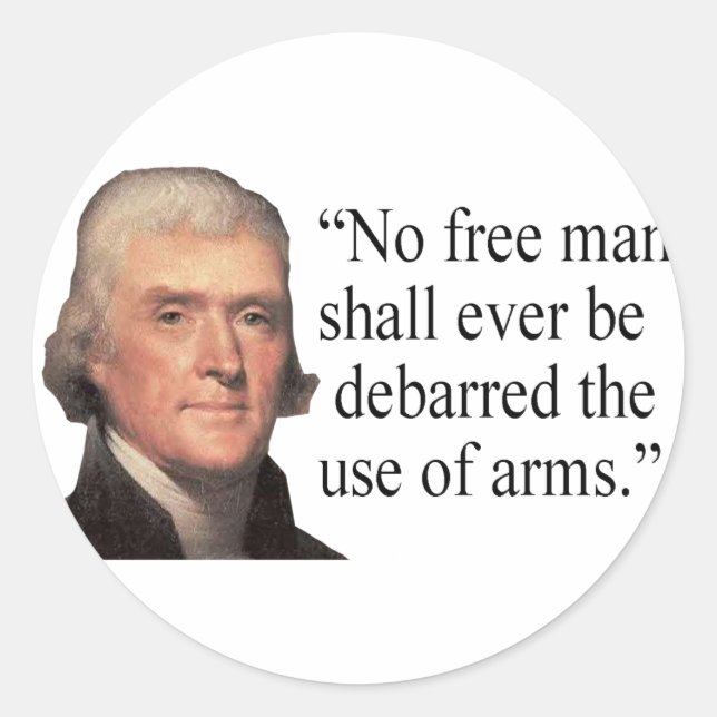 Jefferson Quote sticker (Front)