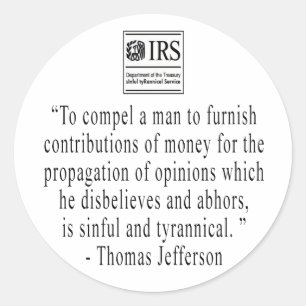 Jefferson Quote sticker