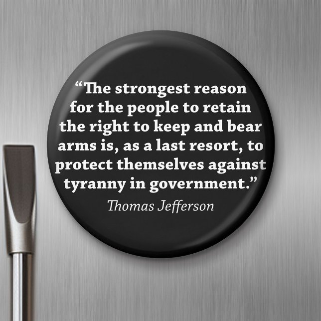 Jefferson: RIGHT TO BEAR ARMS Magnet (Magnet)