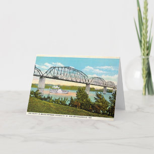 Jeffersonville, Indiana Bridge over Ohio 1920 Card