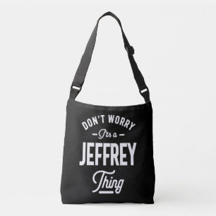 Jeffrey Personalised Name Birthday Gift Crossbody Bag