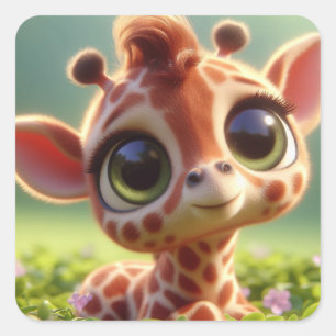 "Jeffrey" Square Sticker