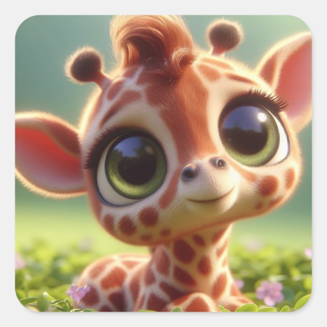 "Jeffrey" Square Sticker (Front)