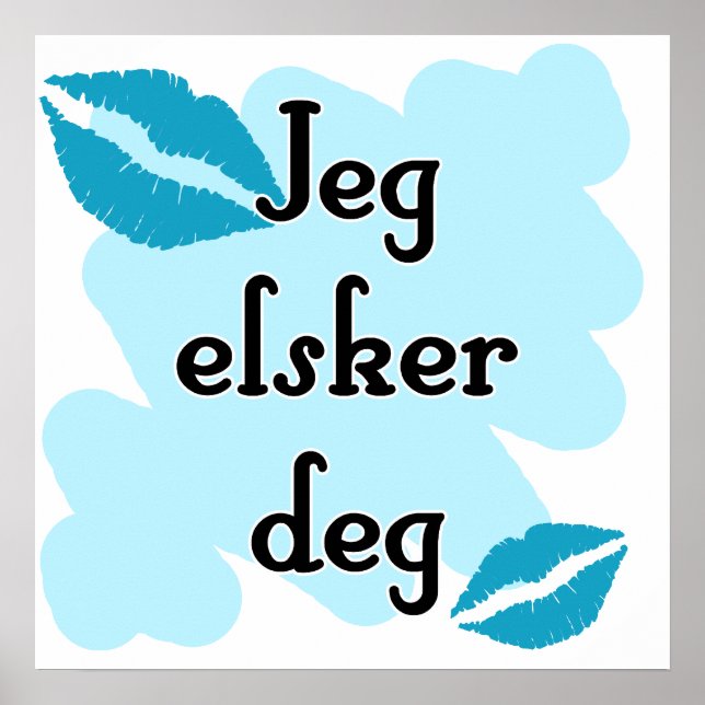 Jeg elsker deg - Norwegian - I love Poster (Front)