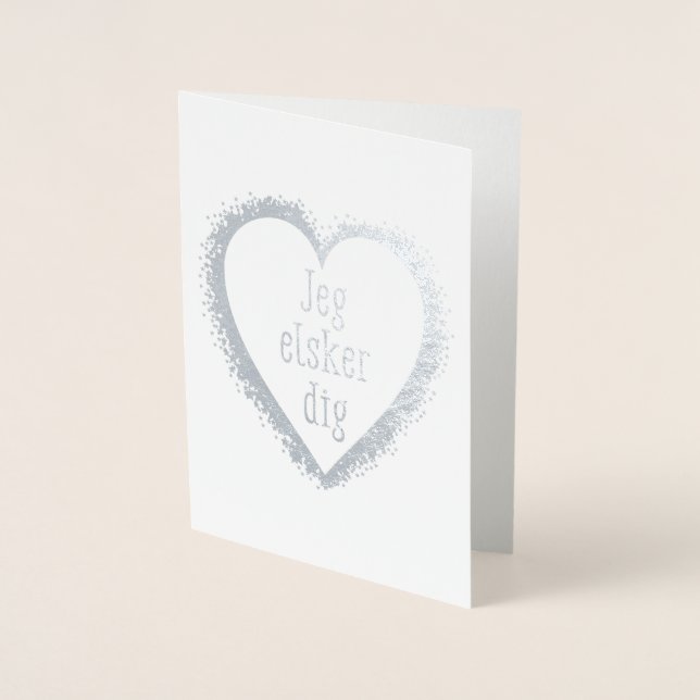 Jeg elsker dig , I love you in Danish Foil Card (Front)