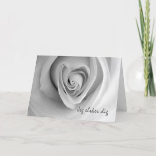 Jeg Elsker Dig I Love You in Danish Heart Rose Card