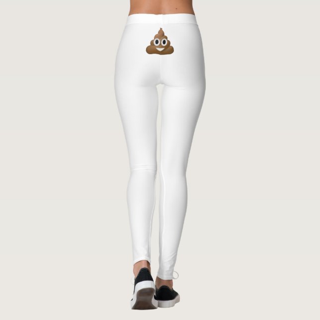 Jeggings with poop emoji leggings (Back)