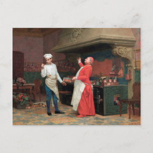 Jehan Georges Vibert - The Marvellous Sauce Holiday Postcard