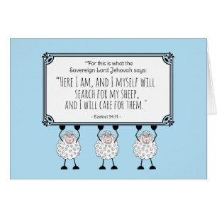 "Jehovah Cares For His Sheep" Card