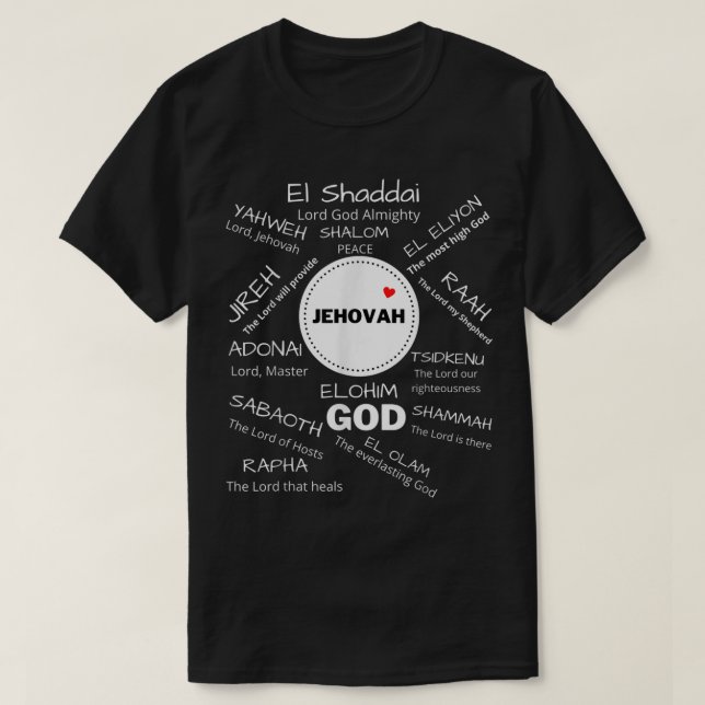 JEHOVAH Christian men and women  T-Shirt (Design Front)
