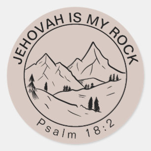 Jehovah Is My Rock   JW  Classic Round Sticker