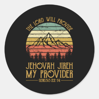 Jehovah Jireh My Provider S Christian Classic Round Sticker