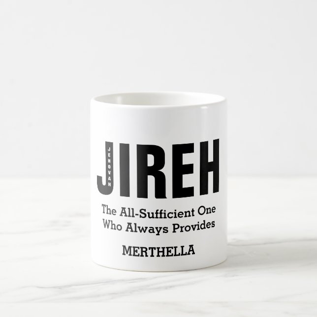 JEHOVAH JIREH Personalised Christian Coffee Mug (Center)