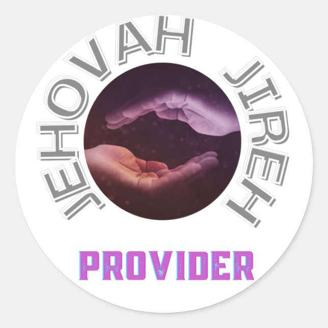 Jehovah Jireh provider Design Classic Round Sticker (Front)
