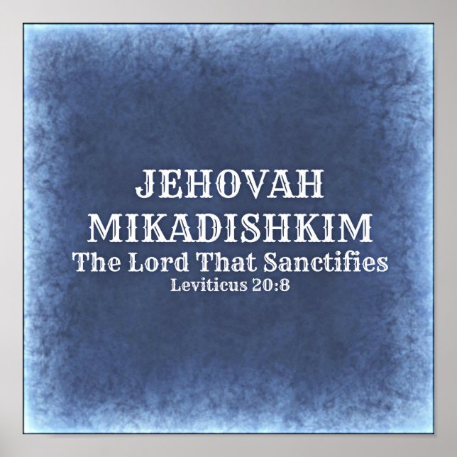 Jehovah Mikadishkim Poster (Front)