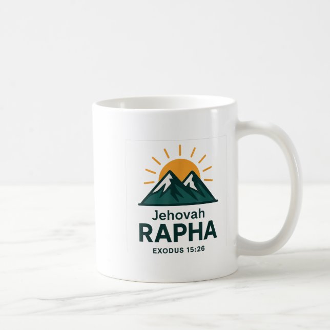 Jehovah Rapha Christian Faith Mountain Bible Verse Coffee Mug (Right)