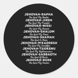 Jehovah-Rapha Names Of God Christian Classic Round Sticker