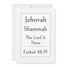 Jehovah Shammah, Name Of God, Encouraging Bible