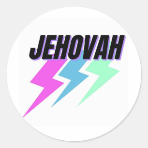 Jehovah Sticker/God Sticker/Bible/Faith/Gift Classic Round Sticker