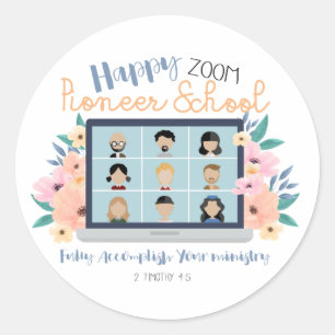 Jehovah Witness Happy Zoom Pioneer School 2022 Classic Round Sticker