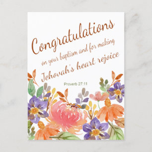 Jehovah Witness JW Baptism Gifts  Postcard