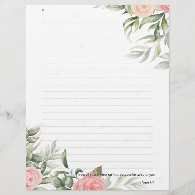 Jehovah witness JW Writing  Custom Letterhead (Front)