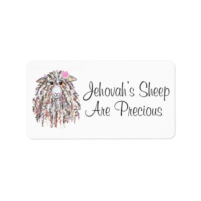 Jehovah's Sheep Are Precious Label (Front)