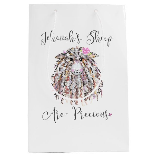 “Jehovah's Sheep Are Precious” Medium Gift Bag (Front)