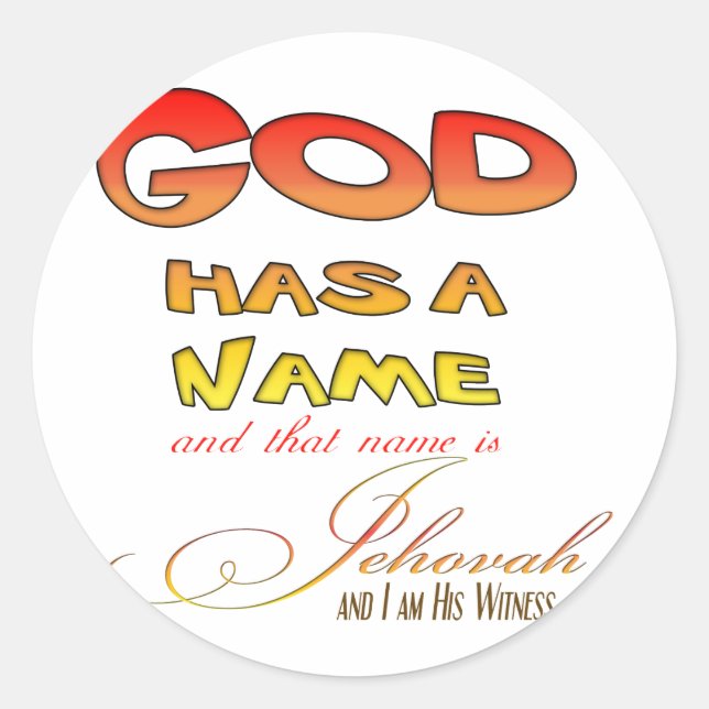 Jehovah's Witness Shirt Classic Round Sticker (Front)