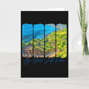 Jeju Island South Korea Travelling Trip Summer Vac Card