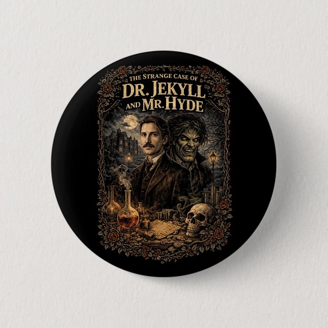 Jekyll and Hyde 6 Cm Round Badge (Front)