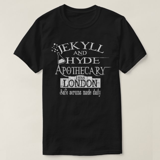 Jekyll and Hyde Apothecary Doctor London 1886 Hall T-Shirt (Design Front)