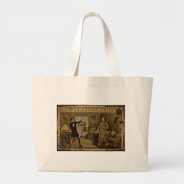 Jekyll and Hyde Poster art Large Tote Bag (Front)